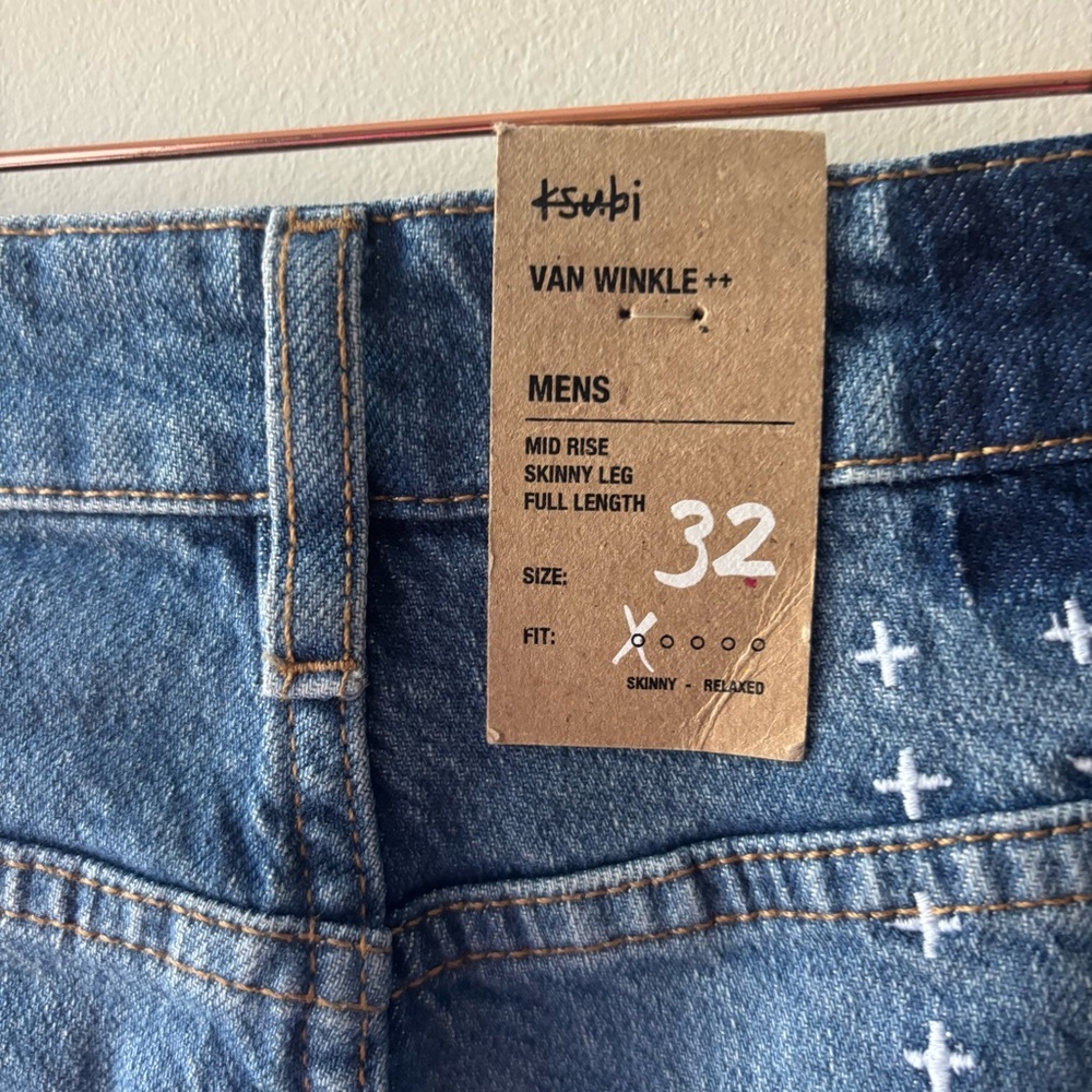 Ksubi Van Winkle Blazed Trashed Skinny Jeans Size‎ 32 New - Picture 6 of 9